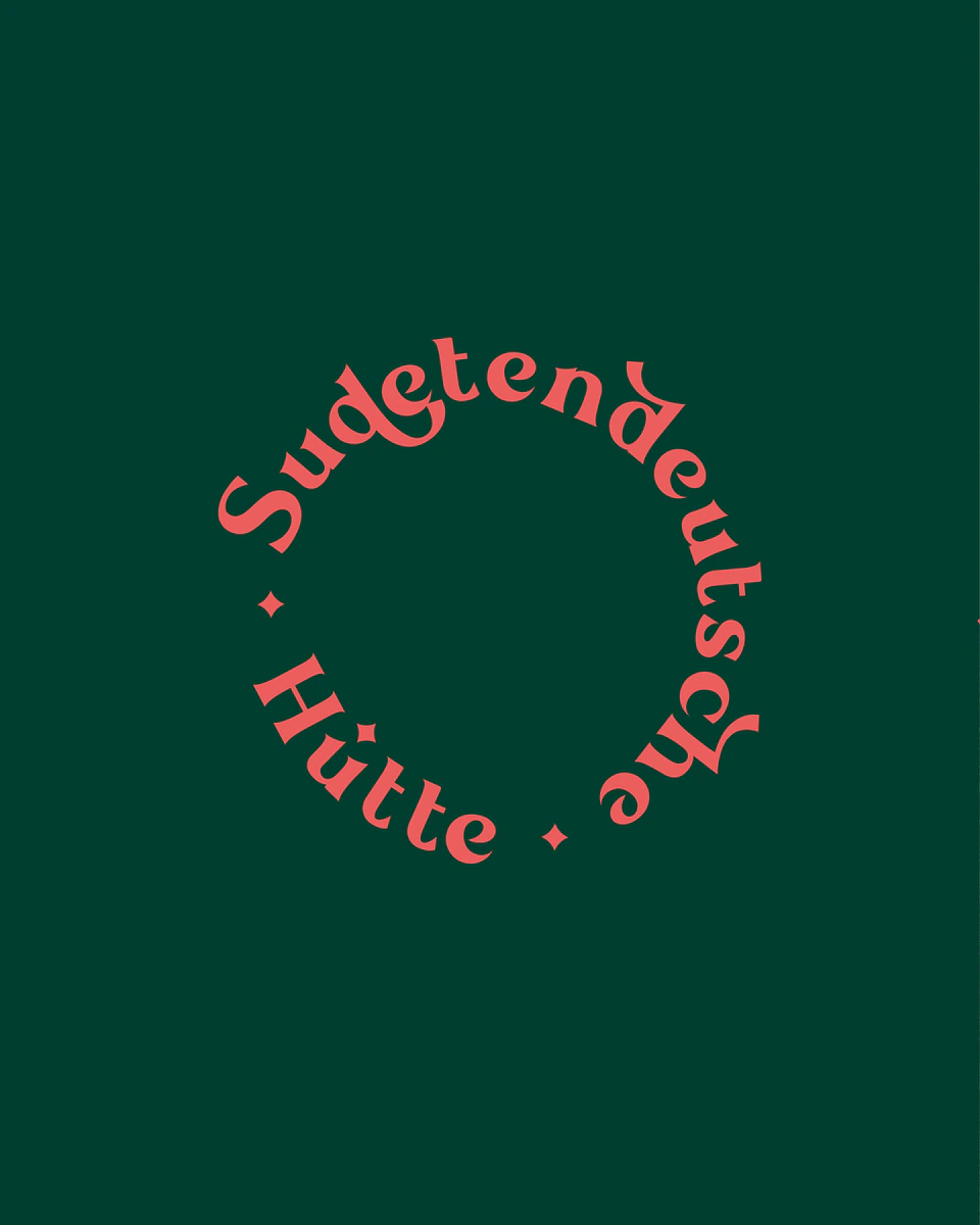 Typografie Gestaltung Sudetendeutsche Hütte 