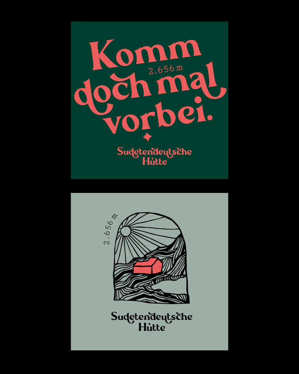 Aufkleber, Sticker Sudetendeutsche Hütte 