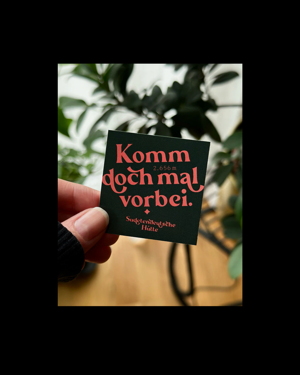 Aufkleber, Sticker Sudetendeutsche Hütte 