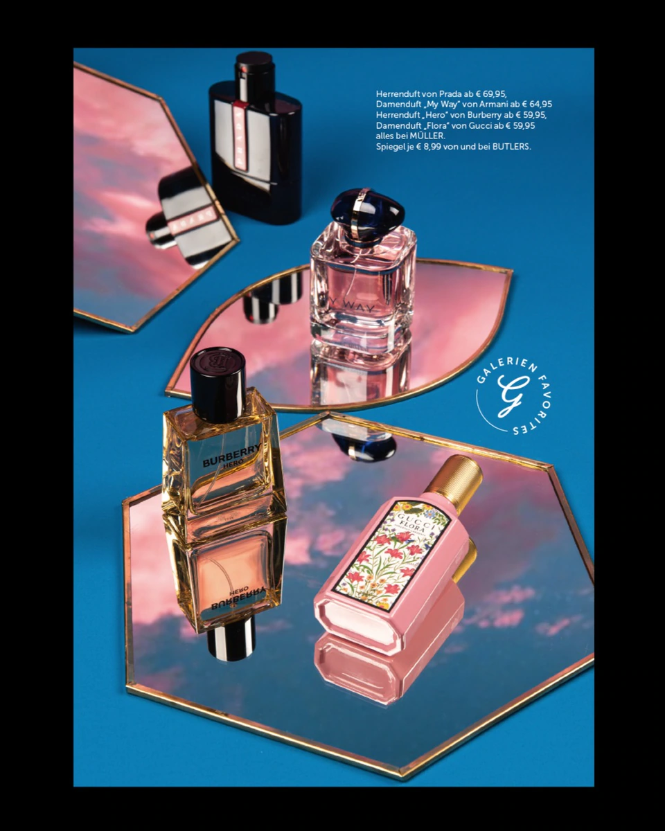 rathausgalerien innsbruck herbstkampagne parfum flacon stillfotografie