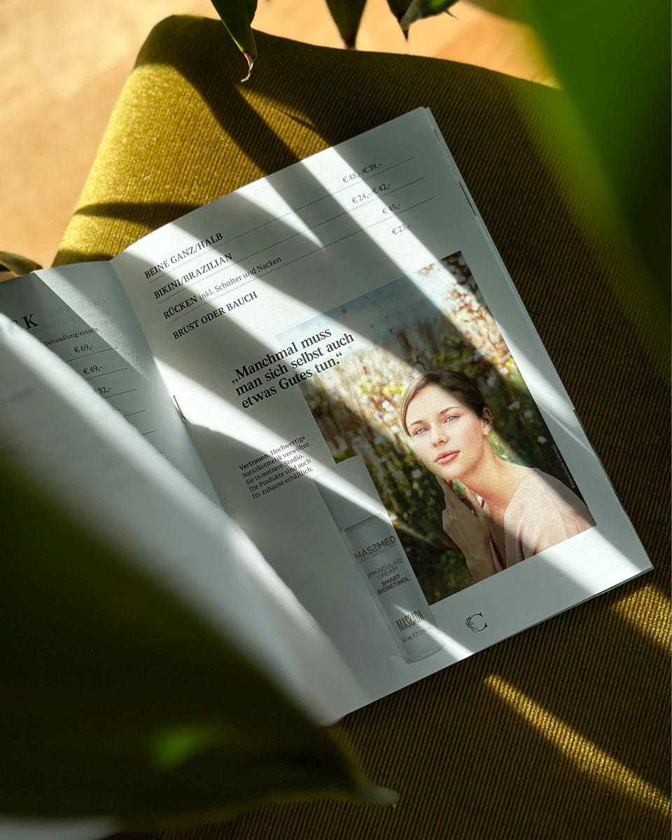 Preisliste und Folder Weinberger – Naturkosmetik & Schönheitsrituale